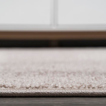 Haze Solid Low-pile Area Rug Beige